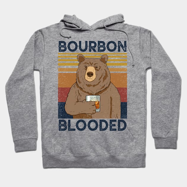 Bear Bourbon Blooded Hoodie by Sunset beach lover